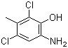 6-氨基-2,4-二氯-3-甲基苯酚分子结构 (CAS 40677-44-9)
