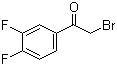 2-Bromo-1-(3,4-difluorophenyl)ethan-1-one molecular structure (CAS 40706-98-7)