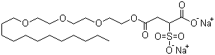 月桂醇聚氧乙烯醚磺基琥珀酸酯二钠分子结构 (CAS 40754-59-4)