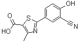 2-(3-氰基-4-羟基苯基)-4-甲基-5-噻唑羧酸分子结构 (CAS 407582-48-3)