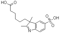 structure of CAS# 407627-51-4, 2,3-Dimethyl-5-sulfo-3H-indole-3-hexanoic acid