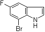 结构式 CAS# 408355-23-7, 7-溴-5-氟-1H-吲哚