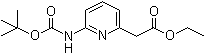 Ethyl [6-[(tert-butoxycarbonyl)amino]-2-pyridinyl]acetate molecular structure (CAS 408365-87-7)