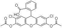 structure of CAS# 4091-99-0, 2,7-Dichlorodihydrofluorescein diacetate