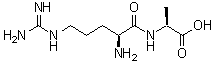 L-精氨酰-L-丙氨酸分子结构 (CAS 40968-45-4)