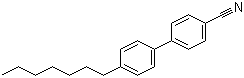 结构式 CAS# 41122-71-8, 4-庚基-4'-氰基联苯; 4'-庚基-(1,1'-联苯)-4-腈