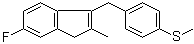 5-Fluoro-2-methyl-1-(4-methylthiobenzyl)indene molecular structure (CAS 41201-60-9)