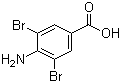 结构式 CAS# 4123-72-2, 4-氨基-3,5-二溴苯甲酸