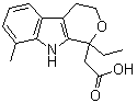 1-Ethyl-1,3,4,9-tetrahydro-8-methylpyrano[3,4-b]indole-1-acetic acid molecular structure (CAS 41340-19-6)
