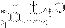 Phenylphosphinic acid 4-[[3,5-bis(1,1-dimethylethyl)-4-hydroxyphenyl]methyl]-2,6-bis(1,1-dimethylethyl)phenyl ester molecular structure (CAS 41365-57-5)