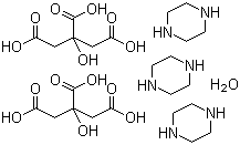 枸橼酸哌嗪一水合物分子结构 (CAS 41372-10-5)