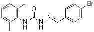 结构式 CAS# 415687-81-9, 2-[(4-溴苯基)亚甲基]-N-(2,6-二甲基苯基)肼基甲酰胺