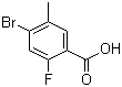 结构式 CAS# 415965-24-1, 4-溴-2-氟-5-甲基苯甲酸