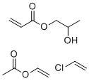 Chloroethene, ethenyl acetate, 2-hydroxypropyl prop-2-enoate molecular structure (CAS 41618-91-1)