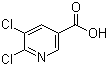 structure of CAS# 41667-95-2, 5,6-Dichloronicotinic acid;5,6-Dichloropyridine-3-carboxylic acid