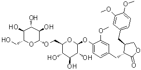 Arctigenin 4'-beta-gentiobioside molecular structure (CAS 41682-24-0)