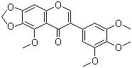 structure of CAS# 41743-73-1, Irisflorentin;9-Methoxy-7-(3,4,5-trimethoxyphenyl)-[1,3]dioxolo[4,5-g]chromen-8-one