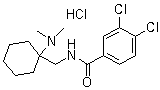 3,4-Dichloro-N-[[1-(dimethylamino)cyclohexyl]methyl]benzamide monohydrochloride molecular structure (CAS 41804-96-0)