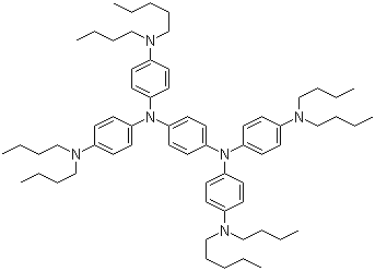结构式 CAS# 4182-80-3, N,N,N',N'-四(4-二丁基氨基苯基)-1,4-苯二胺