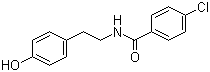 structure of CAS# 41859-57-8, N-(4-Chlorobenzoyl)-tyramine;4-Chloro-N-[2-(4-hydroxyphenyl)ethyl]benzamide