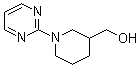 1-(2-Pyrimidinyl)-3-piperidinemethanol molecular structure (CAS 419557-05-4)