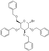 2,3,4,6-四-O-苄基-alpha-D-吡喃葡萄糖基溴化物分子结构 (CAS 4196-35-4)