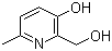 3-Hydroxy-6-methyl-2-pyridinemethanol molecular structure (CAS 42097-42-7)