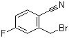 structure of CAS# 421552-12-7, 2-Cyano-5-fluorobenzyl bromide;2-(Bromomethyl)-4-fluorobenzonitrile