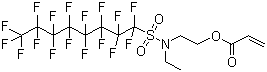 N-乙基全氟辛基磺酰胺基乙基丙烯酸酯分子结构 (CAS 423-82-5)