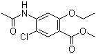 4-乙酰氨基-5-氯-2-乙氧基苯甲酸甲酯分子结构 (CAS 4235-43-2)