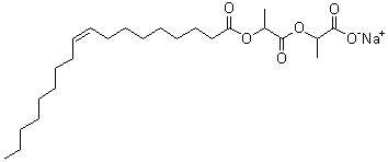 (Z)-9-Octadecenoic acid 2-(1-carboxyethoxy)-1-methyl-2-oxoethyl ester sodium salt molecular structure (CAS 42415-80-5)