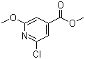 structure of CAS# 42521-10-8, Methyl 2-chloro-6-methoxyisonicotinate;2-Chloro-6-methoxyisonicotinic acid methyl ester