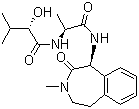 structure of CAS# 425386-60-3, Semagacestat;(2S)-2-Hydroxy-3-methyl-N-[(1S)-1-methyl-2-oxo-2-[[(1S)-2,3,4,5-tetrahydro-3-methyl-2-oxo-1H-3-benzazepin-1-yl]amino]ethyl]butanamide