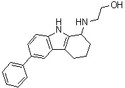 structure of CAS# 425399-05-9, 2-[(2,3,4,9-Tetrahydro-6-phenyl-1H-carbazol-1-yl)amino]ethanol