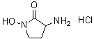 3-Amino-1-hydroxy-2-pyrrolidinone monohydrochloride molecular structure (CAS 42585-88-6)
