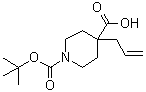 结构式 CAS# 426842-70-8, 4-烯丙基-1-(叔丁氧羰基)哌啶-4-羧酸