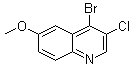 4-Bromo-3-chloro-6-methoxyquinoline molecular structure (CAS 426842-71-9)