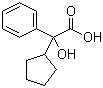 structure of CAS# 427-49-6, alpha-Cyclopentylmandelic acid;Cyclopentylphenylglycolic acid; 2-Cyclopentyl-2-hydroxy-2-phenylacetic acid