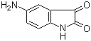 结构式 CAS# 42816-53-5, 5-氨基靛红; 5-氨基-1H-吲哚-2,3-二酮
