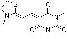 1,3-二甲基-5-[2-(3-甲基噻唑烷-2-亚基)乙亚基]嘧啶-2,4,6-三酮分子结构 (CAS 428519-08-8)
