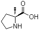 (S)-2-甲基脯氨酸分子结构 (CAS 42856-71-3)