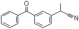 structure of CAS# 42872-30-0, 2-(3-Benzoylphenyl)propionitrile;2-(m-Benzoylphenyl)propionitrile