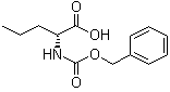 N-苄氧羰基-D-正缬氨酸分子结构 (CAS 42918-89-8)