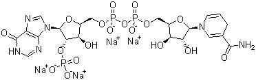 Nicotinamide hypoxanthine dinucleotide phosphate reduced tetrasodium salt molecular structure (CAS 42934-87-2)