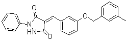 4-[[3-[(3-Methylphenyl)methoxy]phenyl]methylene]-1-phenyl-3,5-pyrazolidinedione molecular structure (CAS 429653-73-6)