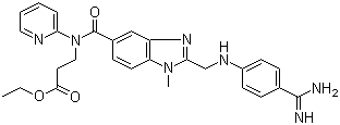 N-[[2-[[[4-(Aminoiminomethyl)phenyl]amino]methyl]-1-methyl-1H-benzimidazol-5-yl]carbonyl]-N-2-pyridinyl-beta-alanine ethyl ester molecular structure (CAS 429658-95-7)