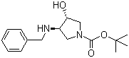 结构式 CAS# 429673-83-6, (3R,4R)-N-Boc-3-苄氨基-4-羟基吡咯烷; (3R,4R)-3-苄氨基-4-羟基吡咯烷-1-甲酸叔丁酯