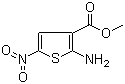 Methyl 2-amino-5-nitro-3-thiophenecarboxylate molecular structure (CAS 43028-48-4)