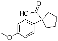 1-(4-甲氧基苯基)环戊烷羧酸分子结构 (CAS 43050-28-8)