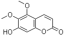 structure of CAS# 43053-62-9, 7-Hydroxy-5,6-dimethoxy-2H-1-benzopyran-2-one